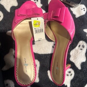 Jaclyn Smith Hot Pink Heeled Sandals